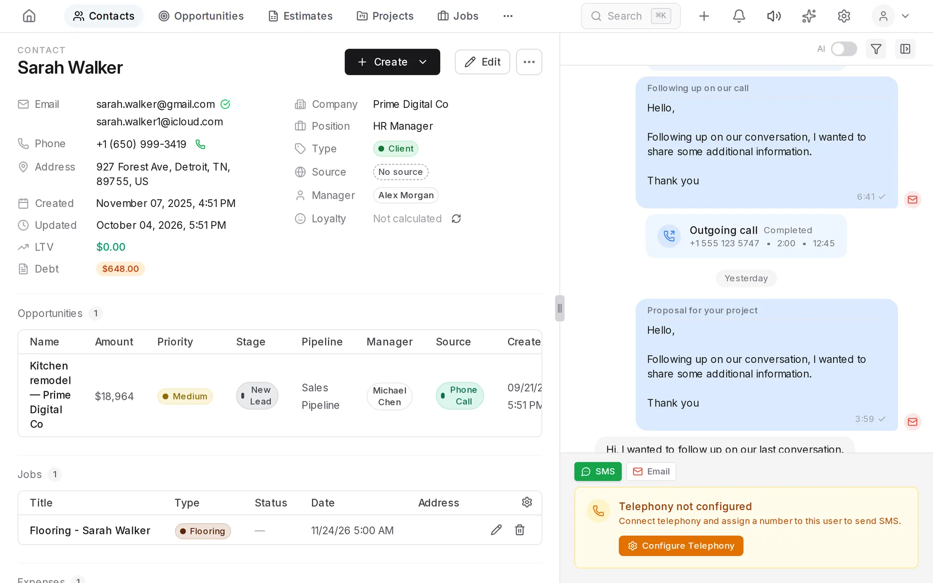 Contact page