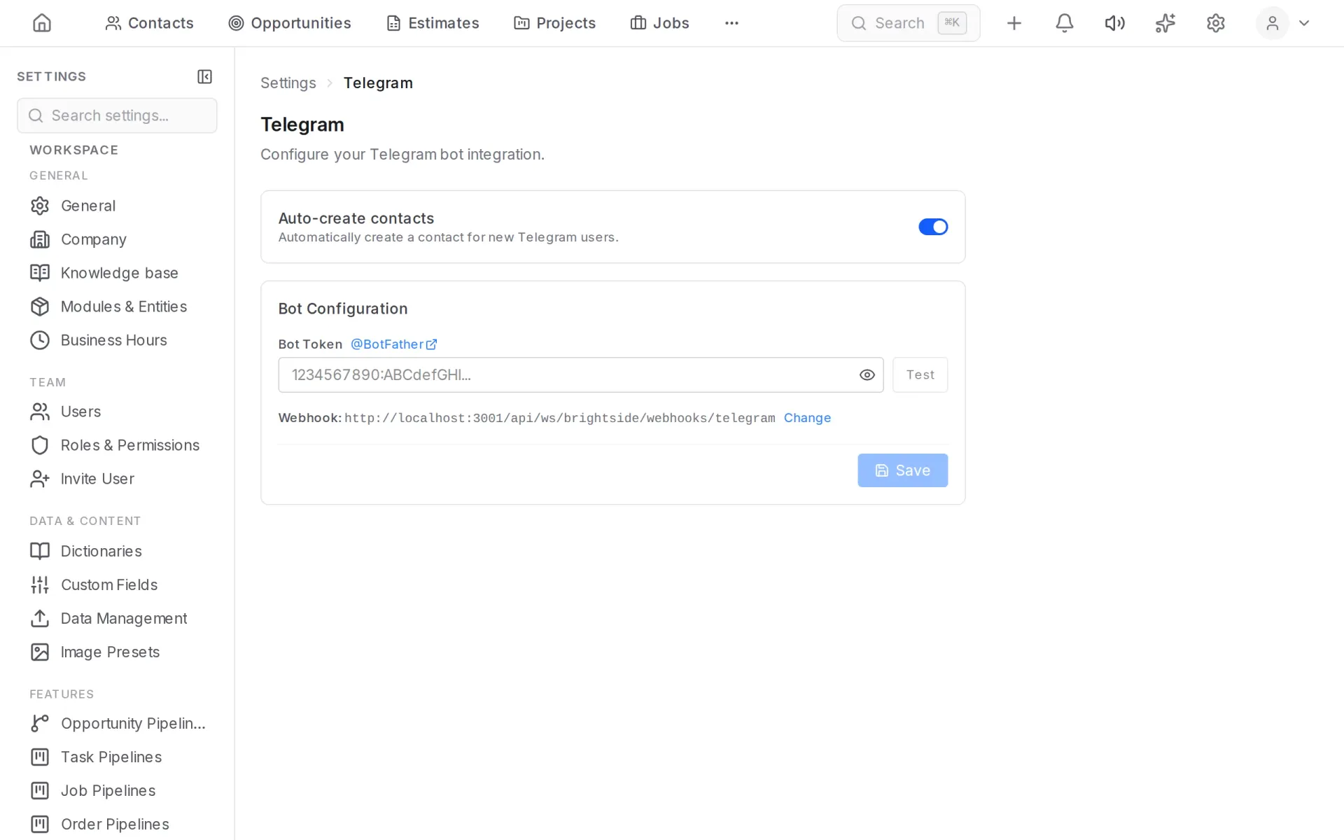 Connecting Telegram