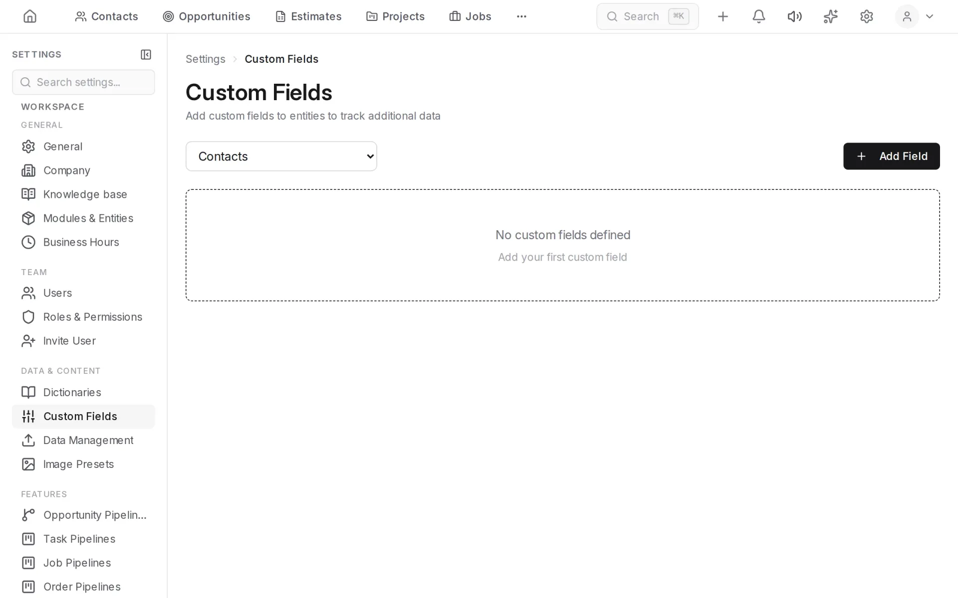 Custom fields